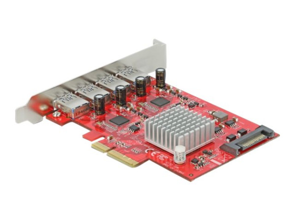 DeLOCK PCIe x4>4x ext. USB 10Gbp USB-A | 90481