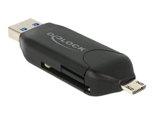 DeLOCK Adapt.Micro USB-USB + Card R., Kabel