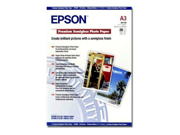 Papier Epson PREMIUM SEMIGLOSS PHOTO A3 20 Blatt 251g/m2