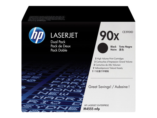 HP Toner CE390XD (90X) - Doppelpack - Schwarz - Kapazität
