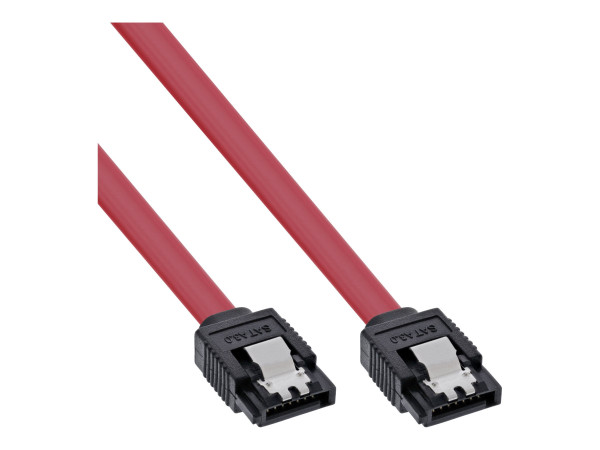 InLine® SATA 6Gb/s Kabel, mit Lasche, 0,3m
