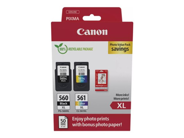 Canon Tinte Photo Value Pack PG-560XL/CL-561XL (inkl. 50