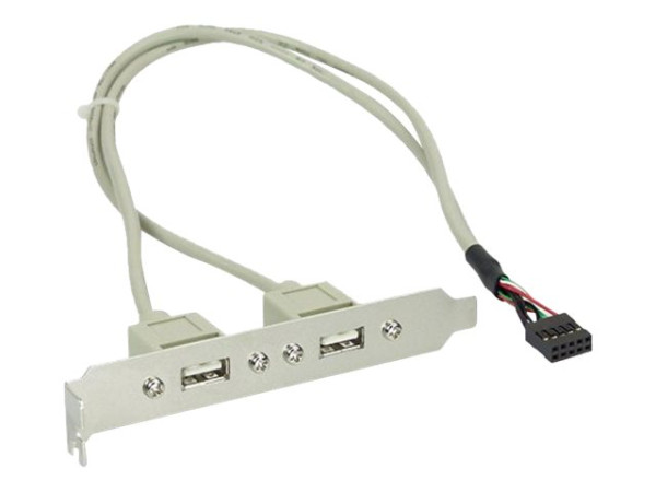 InLine® Slotblech USB 2.0, 2x USB Buchse auf 1x 10pol