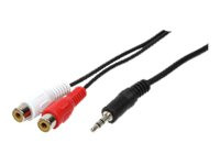 LogiLink Audio cable 1x 3,5mm male 2x Cinch female, 0,2m