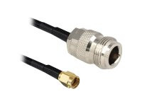 HF Kabel Delock RP-SMA Stecker > N Buchse 1 m LMR195 low los