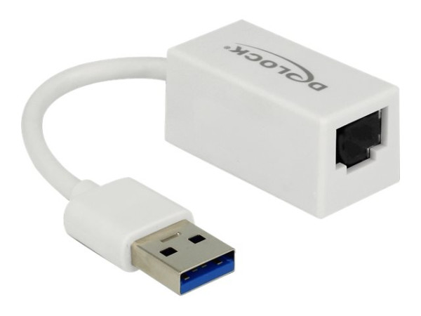 DeLOCK USB 3.1 mit USB A St> RJ45 Bu wh weiß,