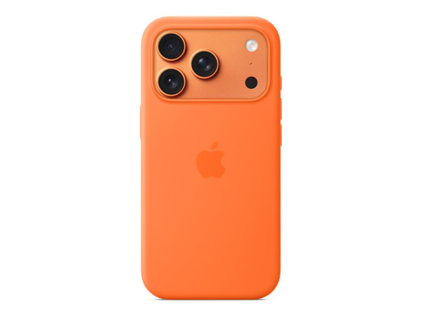 Apple Silikon Case mit MagSafe (orange, iPhone 17 Pro)