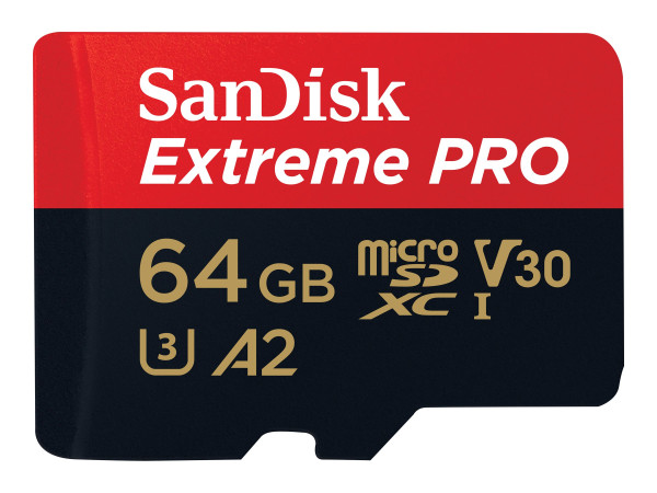 Sandisk microSD 64GB Extreme PRO R200/W90 +Ada UHS-1 U3 V30