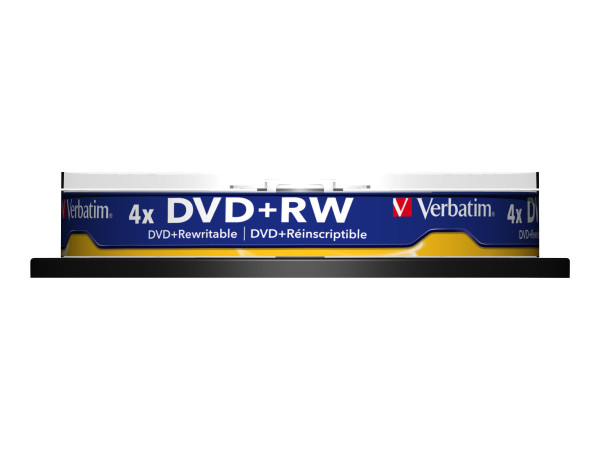 DVD+RW Verbatim 4,7GB 10pcs Pack 4x Spindel silver retail