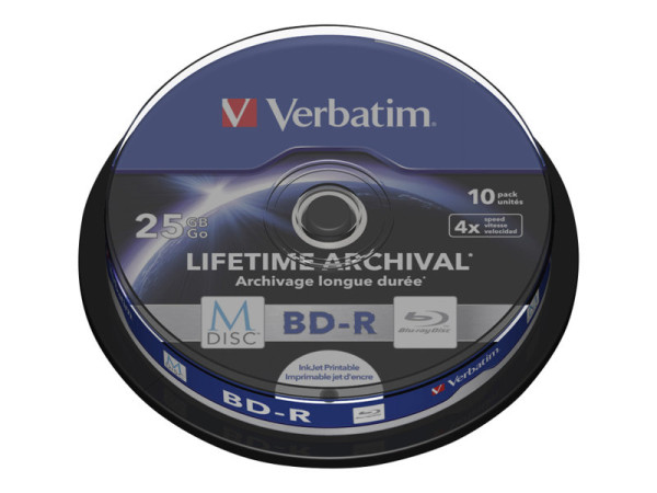 Verbatim BD-R M-Disc 4x CB 25GB Pr. 10St