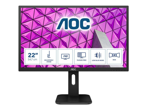 AOC 21,5 22P1 schwarz, FullHD, HDMI, VGA, DVI,