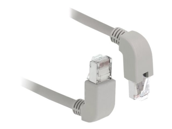 DeLOCK RJ45 Cat.6A S/FTP ob/un gew. 2m | oben /