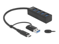 DeLOCK Delock 4P USB 3.2 Gen1 Hub+USB-C/A | 63828 DeLOCK Delock 4P USB 3.2 Gen1 Hub+USB-C/A | 63828