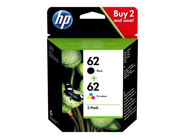 HP Druckköpfe mit Tinte Nr 62 schwarz/farbig