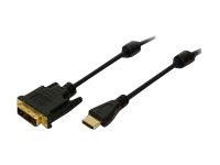 LogiLink HDMI-DVI Cable, HDMI/ST- DVI/ST black 3m