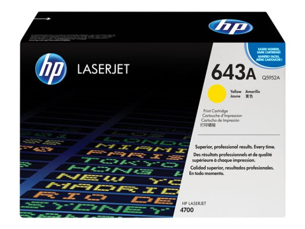 HP Q5952A|643A Tonerkartusche gelb, 10.000 Seiten/5% für