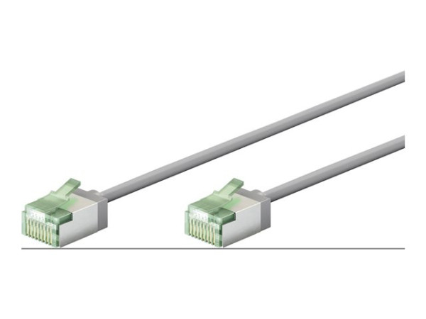 Goobay Ultraflexibles Cat.8.1 Patchkabel slim, U/FTP (grau,