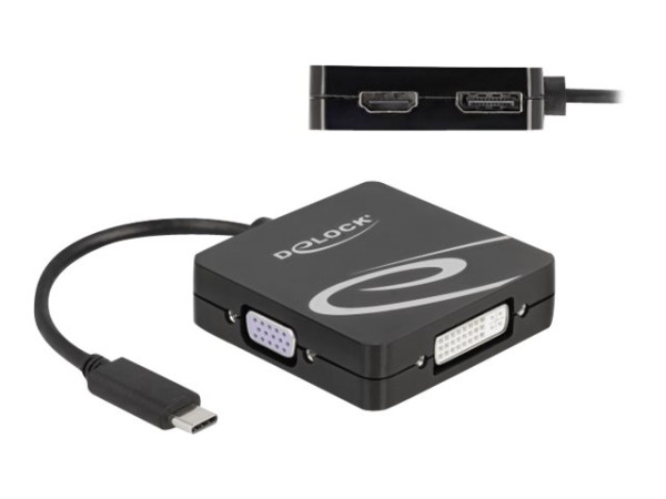 DeLOCK USB-C Adap. VGA,DVI,HDMI, DP | 63129