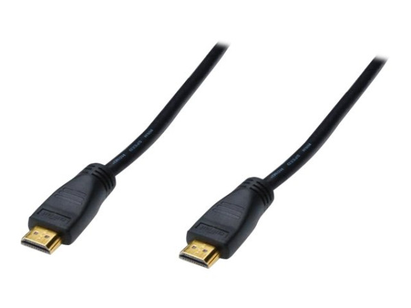 Digitus HDMI High Speed Kabel, mit Verstärker (schwarz/rot,