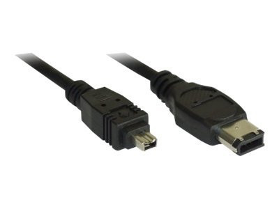 InLine® FireWire Kabel, IEEE1394 4pol/6pol Stecker, 1,8m