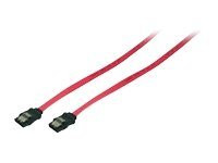 LogiLink S-ATA Cable with latch, 2x male, red, 0,30M