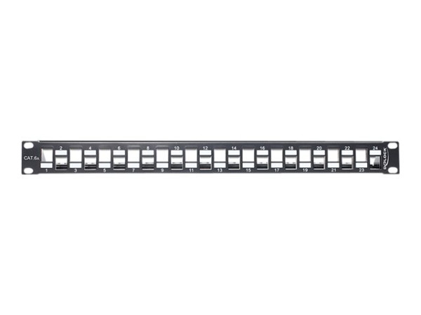 Patchpanel Delock 1HE 24 Keystone Ports 19,2 x 14,9mm