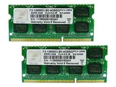 4096 MB G.Skill SO-DIMM 4 GB DDR3-1600 Kit