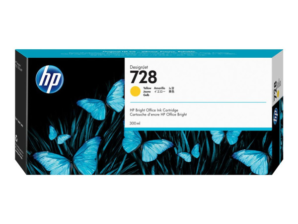 Hewlett-Packard Tinte gelb F9K15A Tinte Gelb 300 ml