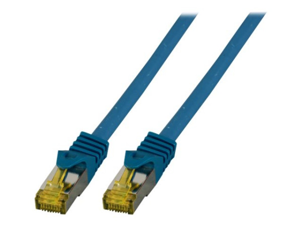 RJ45 Patchkabel S/FTP,Cat.6A,LSZH,Cat.7 Rohk.,0,25m,blau