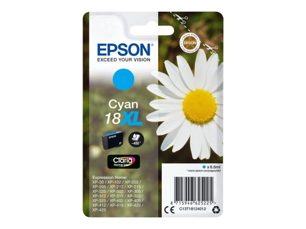 Epson Tinte CY C13T18124012 Claria Home Tinte