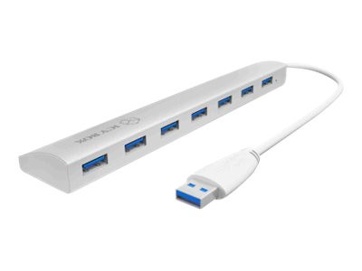 Icy Box IB-AC6701 7Port USB3.0 HUB, Switch silber Switch