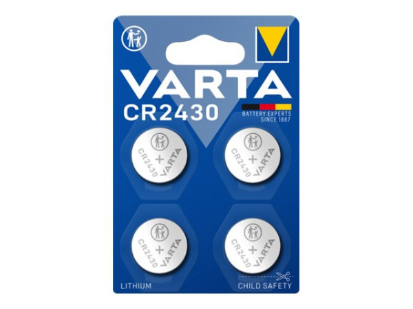 Varta Lithium Coin Knopfzelle CR2430 (4 Stück)