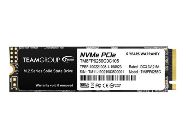 Team Group SSD 256GB 1.6/1.0G MP33 M.2 PCIe TEM