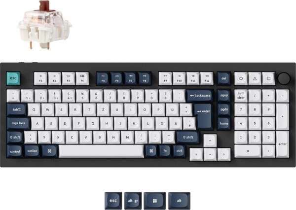 Keychron Q5 Max (schwarz/mehrfarbig, DE-Layout, Gateron
