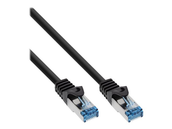 Inline RJ45 Patchkabel S/FTP,Cat.6A,10,00m,schwarz TPE