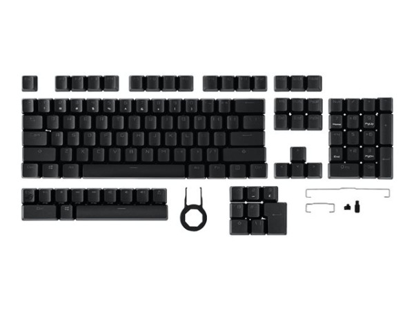 Asus ROG PBT Keycap-Set (schwarz, 124 Stück)