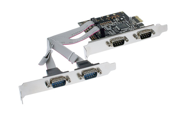 InLine® Schnittstellenkarte, 4x Seriell 9-pol, PCIe