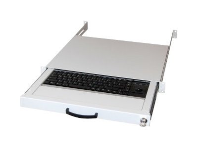 48.3cm Aixcase Tastaturschublade 1HE DE PS2&USB Trackb.beige