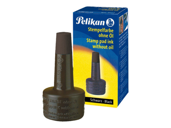 Stempelfarbe Pelikan schwarz 4K 28ml Verstreicherflasche