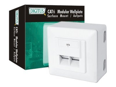 NW TP Dose Digitus aufputz, 2x RJ45 Buchse, CAT6