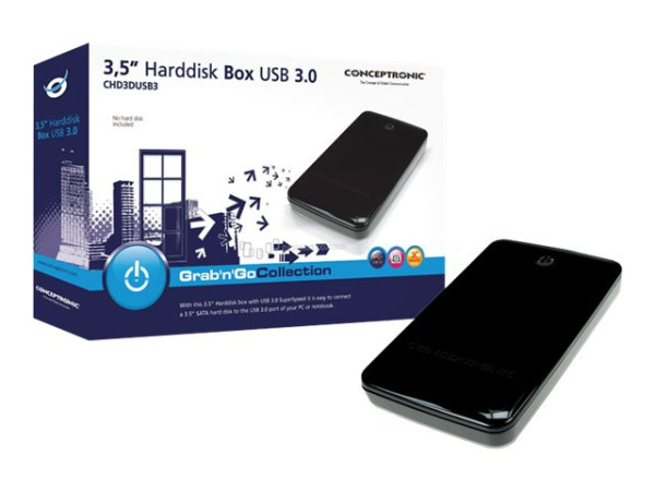 Geh 8,9cm (3,5") Conceptronic CHD3DUSB3 SATA > USB3.0 schwa