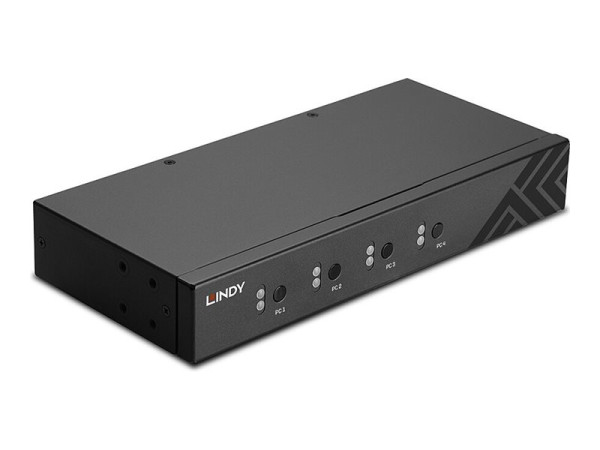 Lindy 4P USB2.0 & Audio KM Switch 32166 schwarz