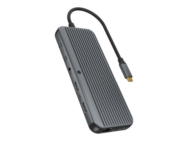 Icy Box IB-DK4060-CPD (anthrazit, USB-C, HDMI, DisplayPort,