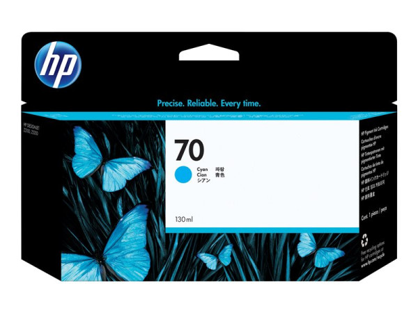 HP C9452A|70 Tintenpatrone cyan, Inhalt 130 ml für