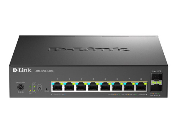 D-Link DMS-1250-10SPL/E (schwarz, 120W PoE Budget)