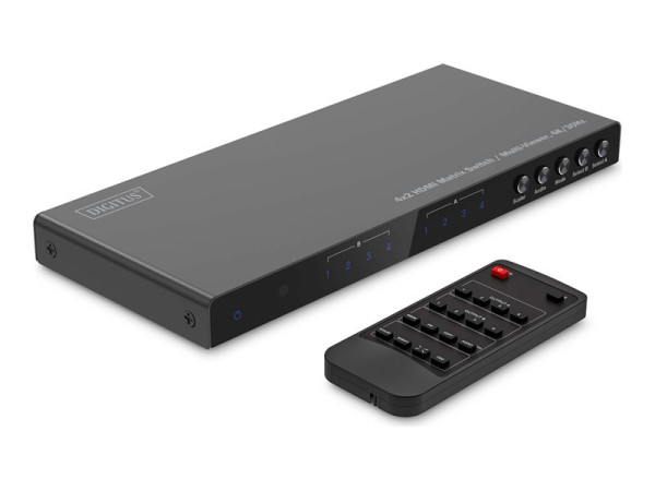 Digitus HDMI Matrix Switch / Multi-Viewer 4x2, HDMI Switch