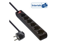 InLine Steckdosenleiste, schwarz, 6-fach, 6x InLine Steckdosenleiste, schwarz, 6-fach, 6x