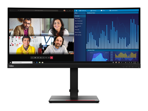 Lenovo ThinkVision P34w-20 (86.7 cm (34.1 Zoll), schwarz,