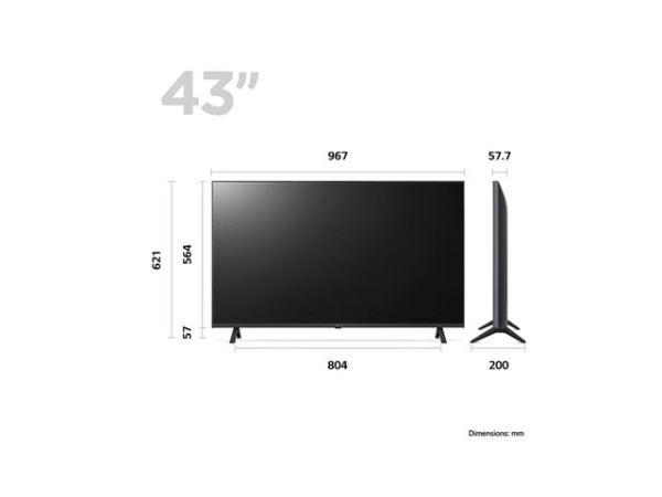 LG Electronics 43UR78006LK (108 cm (43 Zoll), schwarz,