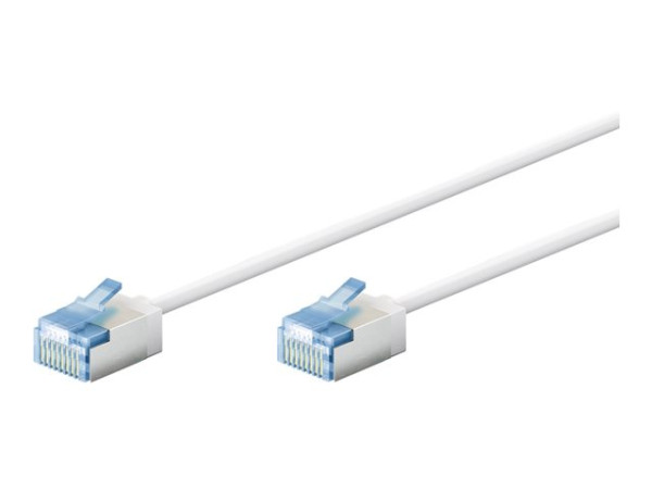 Goobay Ultraflexibles Cat.6a Patchkabel slim, U/FTP (weiß,